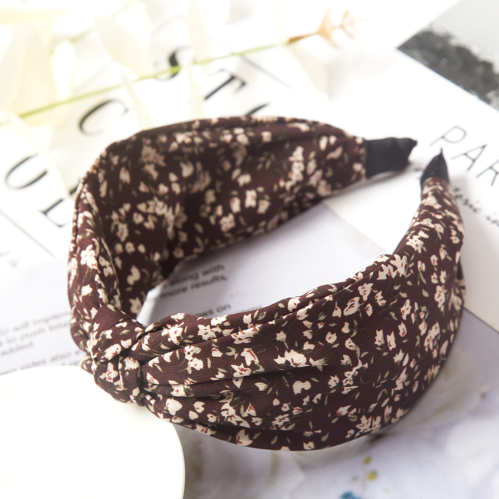 Druck Leopard Stirnband Breites Kreuz Frauen Haarband Elastische Schleife Haar Band Bands Lünette oben Knoten Mädchen Haar Zubehör: dunkel khaki
