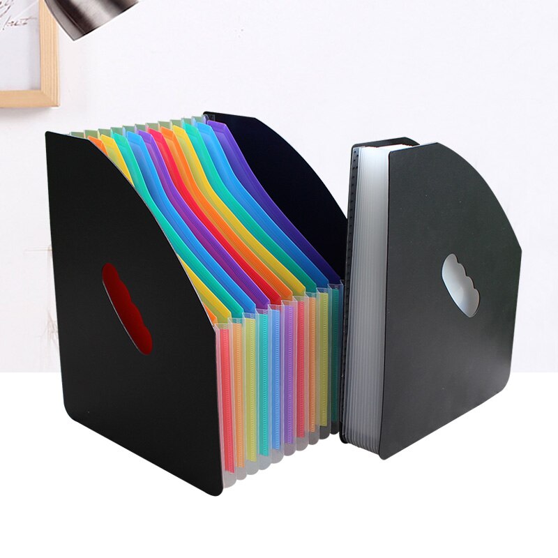 13 Pockets Accordion File Organizer Expanding File Folder Expandable Plastic Accordion Document Paper Organizer Bag UY8