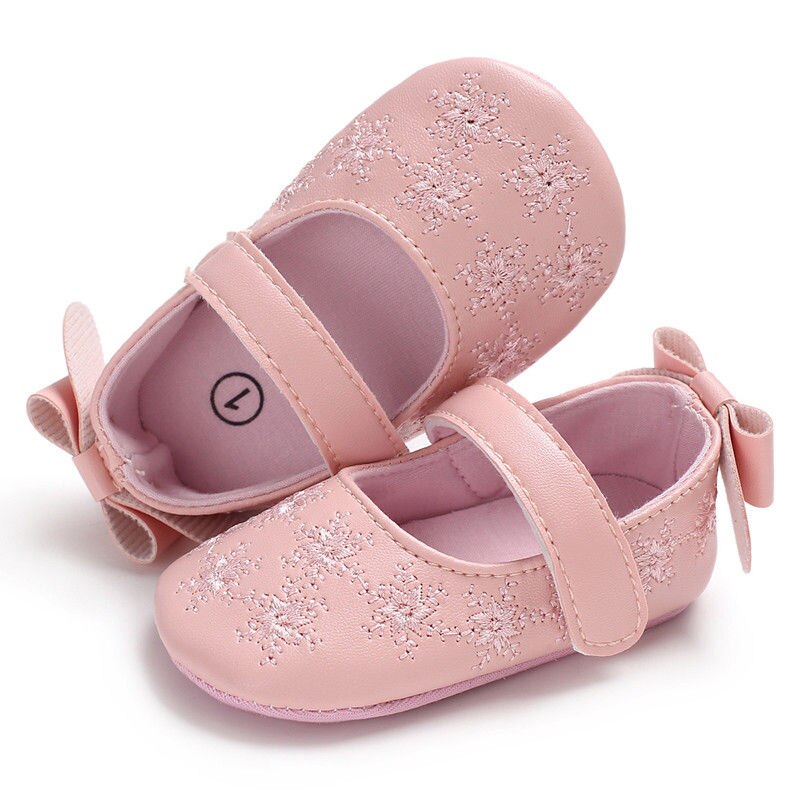 Prinses Baby Kids Meisjes Lederen Schoenen Peuter Zachte Crib Schoenen Zomer Zuigeling Leuke Bloemen Schoenen 0-18 M: Roze / 13-18 months