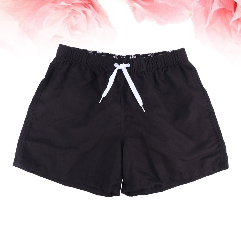 Mens Beach Shorts Kleur Beknopte Stijl Zomer Shorts Zwemmen Kofferbak Beachwear - Size (Grijs): Black 1