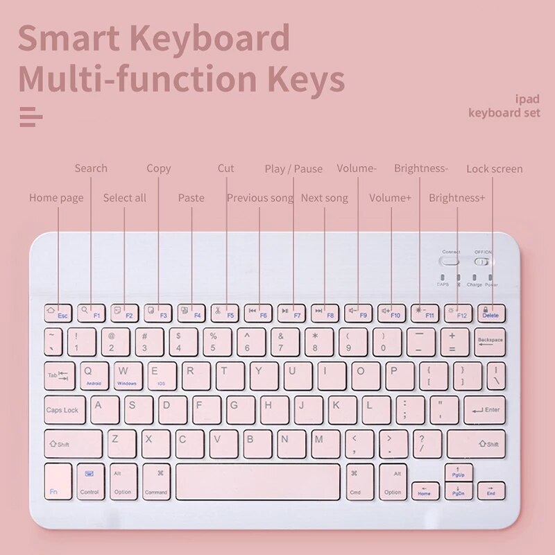 Bluetooth Keyboard and Mouse For Apple Teclado iPad Xiaomi Samsung Huawei Phone Tablet Wireless Keyboard For Android IOS Windows