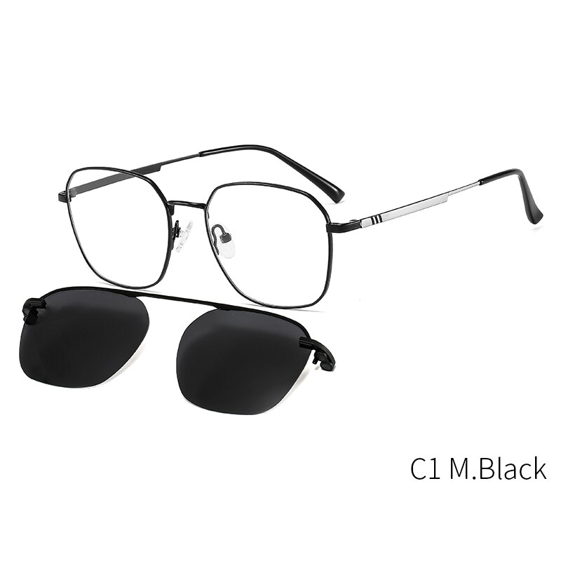 CEOFY-Montura de gafas magnéticas para hombre y mujer, anteojos para miopía con prescripción clara, montura polarizada: DP33062C1