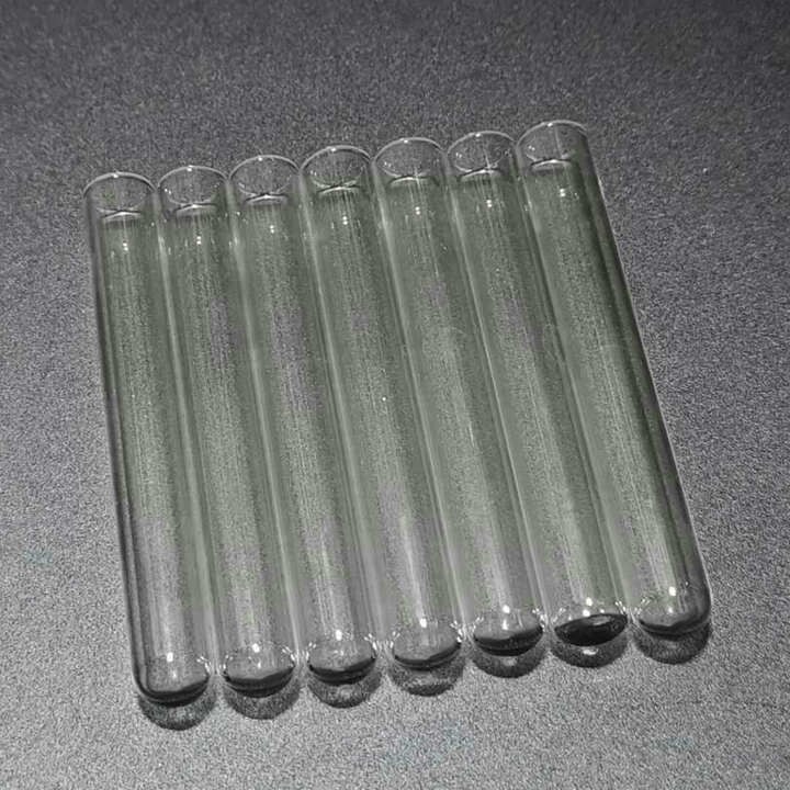 50 stk/parti 10*100mm reagensglass med rund bunn flat topp til skole/laboratorieglass