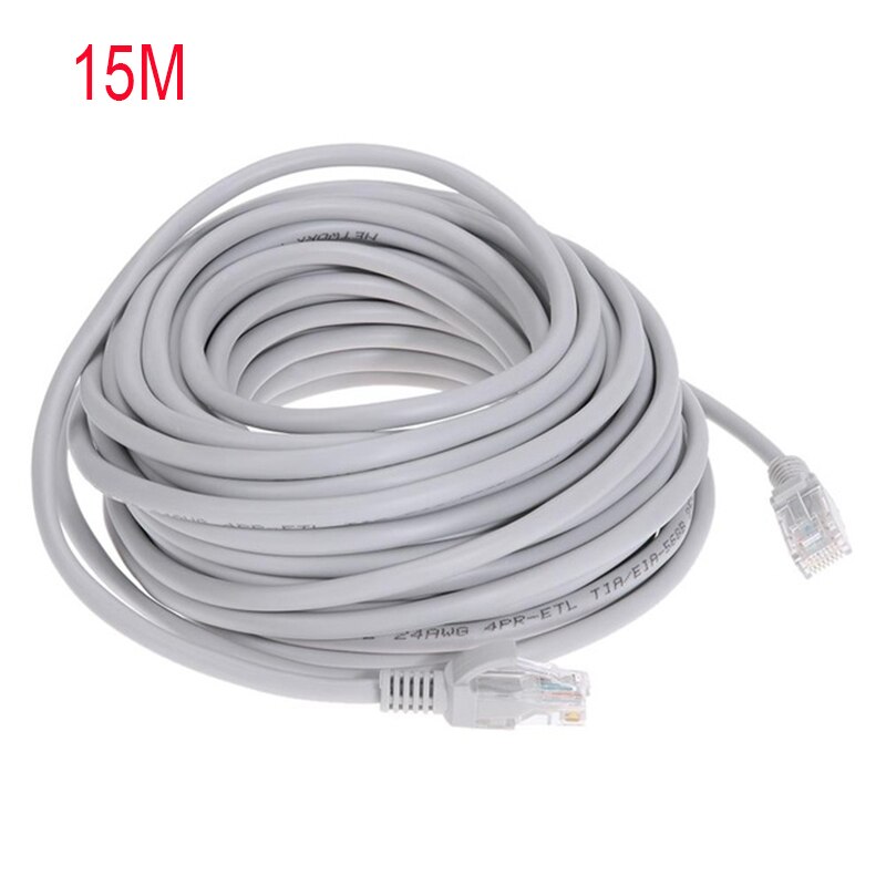 1m / 5m / 10m / 15m / 30m / 50m / 100m cat 5e rj45 ethernet-kaapeli, verkko-lan-kaapeli (patch-johto): 15m