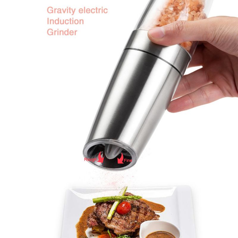 Molinillo Eléctrico automático, molinillo de pimienta y sal, lámpara LED, molinillo de granos de especias, molinillo de porcelana, herramientas de cocina