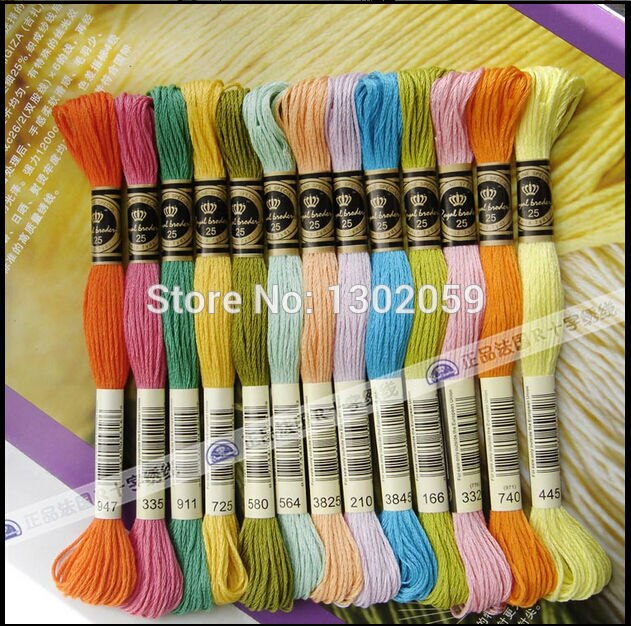 Fil de soie Royal, vous pouvez choisir des couleurs spécifiques, 120 pièces, pour broderie, point de croix