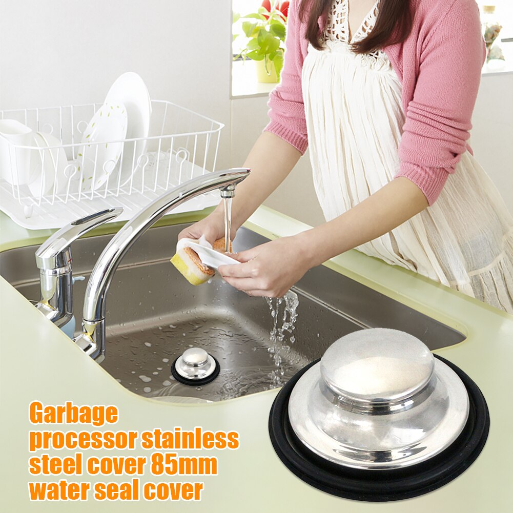 2pcs/pack Waste Processor Home Kitchen Universal Wide Rim Leakage-proof Accessories Lid Drain Water Stainless Steel Sink Stopper