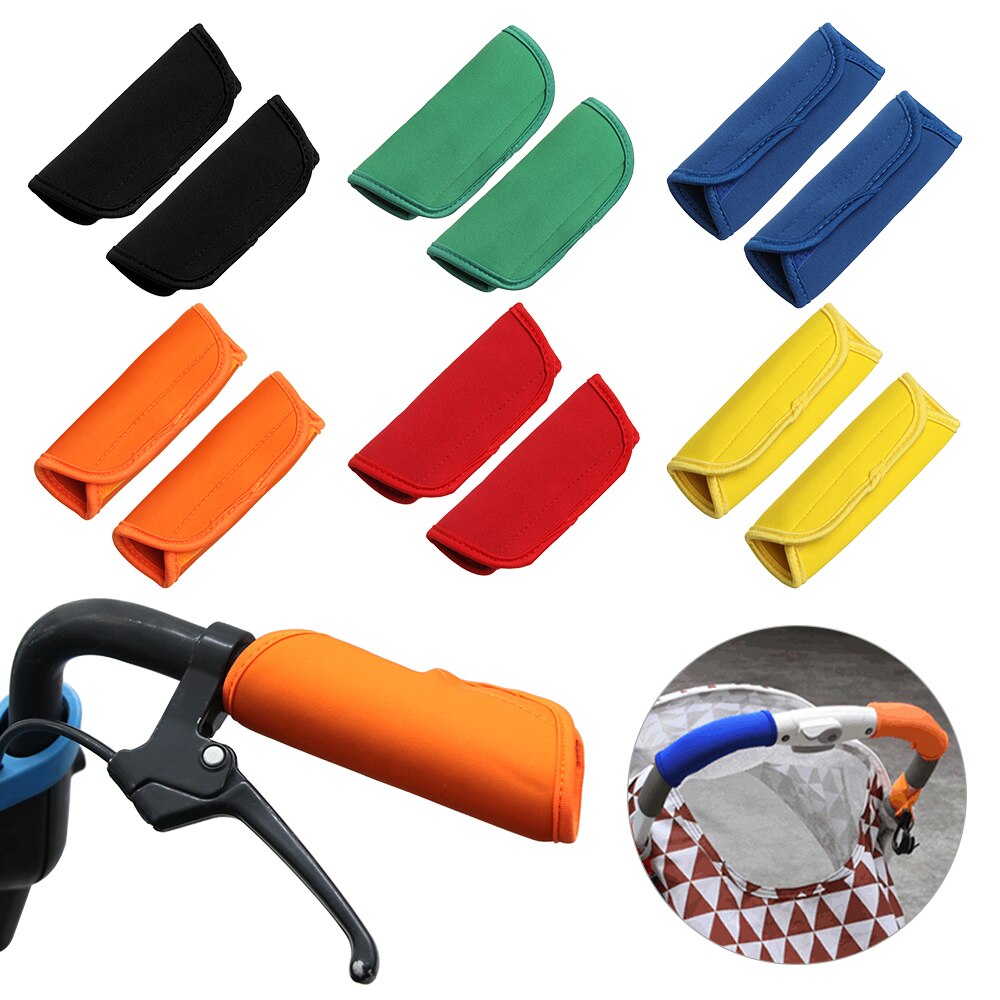 2 st / set barnvagn handtag täcka barnvagnar armstöd täcker självhäftande elastiskt vattentätt grepp täcka barnvagn tillbehör