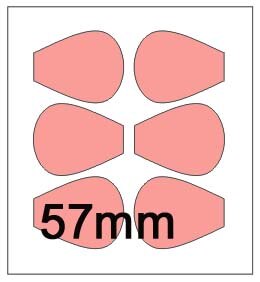 Bloemblaadjes houten sterven scrapbooking snijder SMR-FL0017, 140*152mm/15.8mmthick: 48mm petals