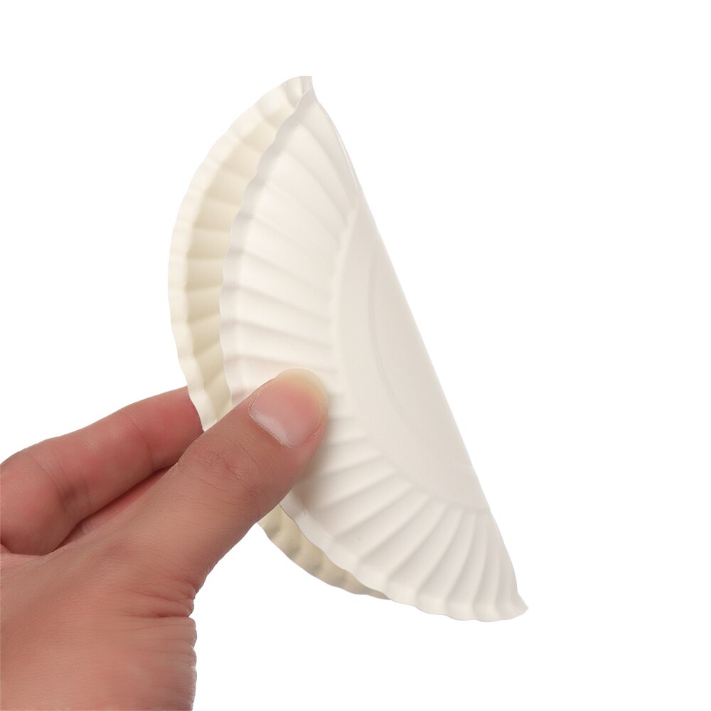 14/15.5/18/23 Cm Wegwerp Borden Wit Papier Disc Kids Verjaardag Platen Baby Shower Wedding Party Cake Pan effen Servies Suppl