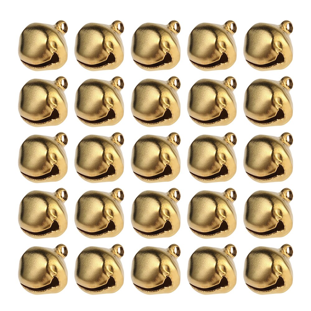 100Pcs Jingle Bells Kleine Decoratie Supply Speelgoed Voor Kerst Bruiloft Sieraden Xmas: As Shown 1