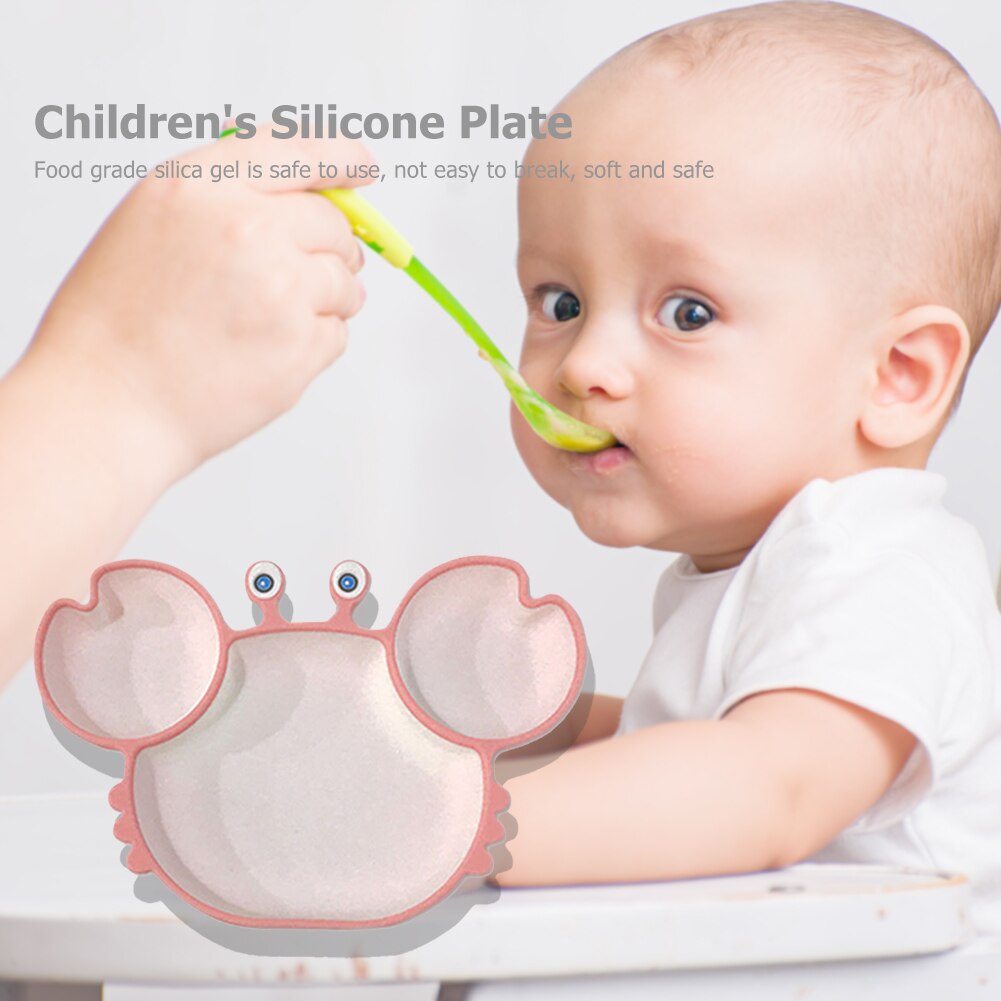 Baby Kommen Borden Babyvoeding Siliconen Zuig Feeding Servies Antislip Baby Gerechten Krab Voedsel Voeden Kom Voor kids