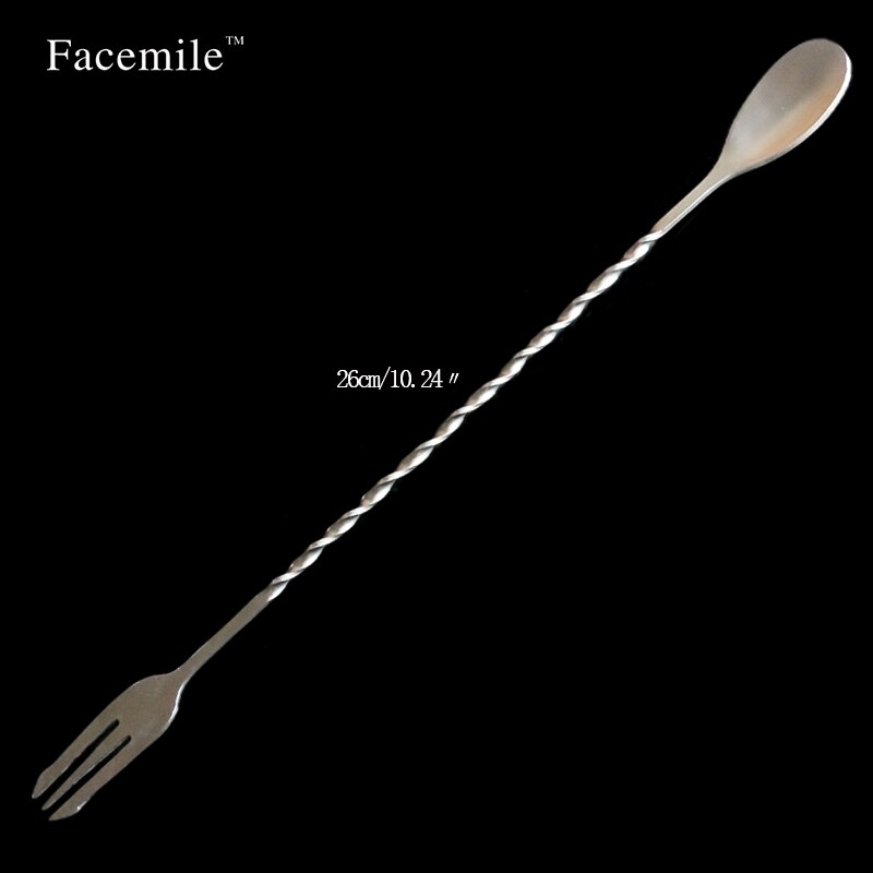 32Cm/26Cm Rvs Roerstokjes Cocktail Sticks Muddler Koffielepel Theelepel Roeren Mengen Pick Keuken Bar gereedschap: 26