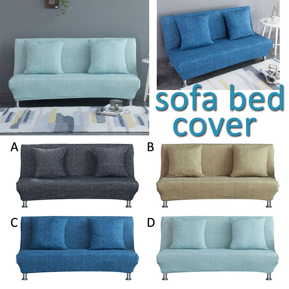 Alt inklusive folde sofabetræk wrap ensfarvet sovesofa betræk elastisk beskytter sofa håndklæde betræk betræk uden armlæn
