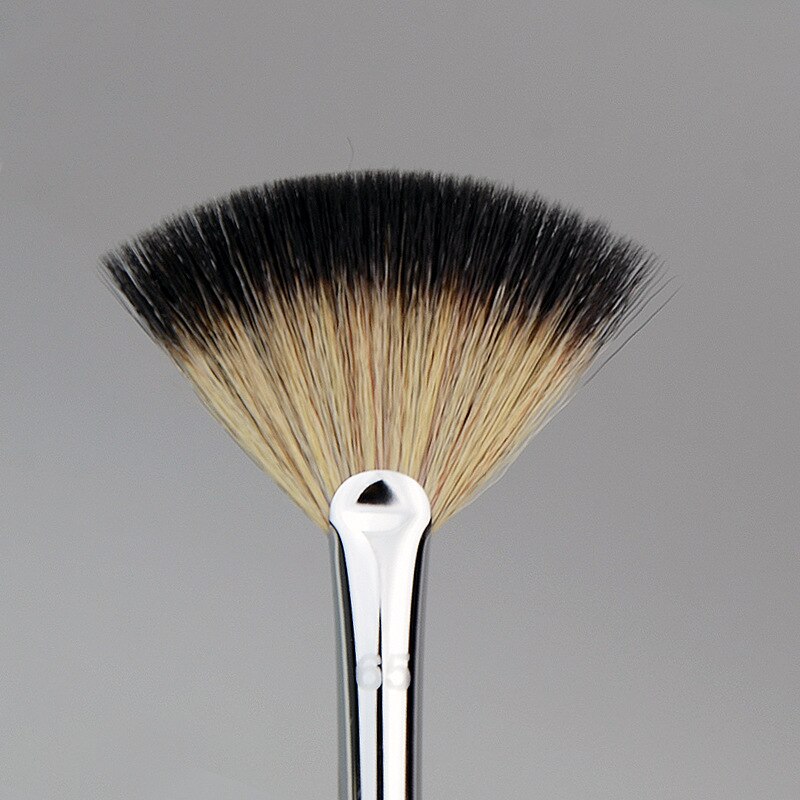 65#  pro fan børste makeup børster pudder highlighter fan børste ansigt makeup indstilling pudder børste kosmetisk børste værktøj