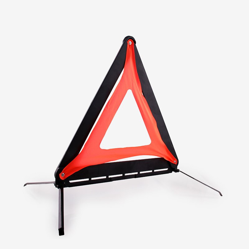 2 Pack Foldable Warning Triangle Emergency Warning Triangle Reflector Safety Triangle Kit with Storage Case