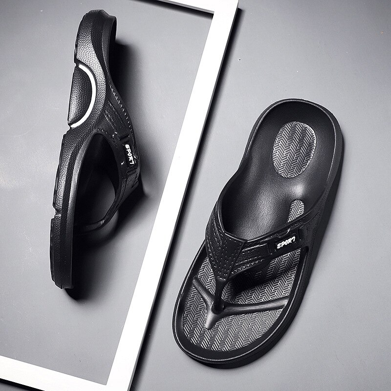 Men Summer Slippers Non-slip Beach Shower Soft Sole Male Ladies Boys Flip Flops Bathroom Shoes EVA Lightweight Sandals