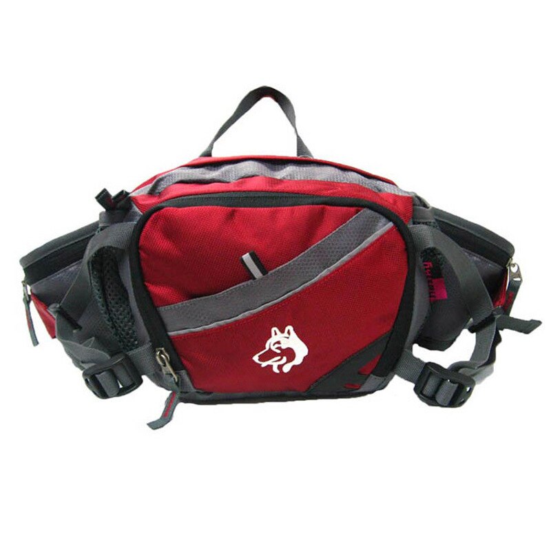 Jungle King-Bolsa de Montañismo Qutdoor, Bolso pequeño multifuncional resistente al agua para ciclismo, correr, billetera inclinada para móvil, 8L: Color rojo