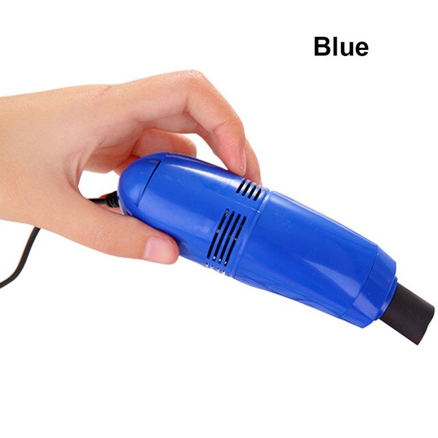 Colorful Mini Computer Vacuum USB Keyboard Cleaner PC Laptop Brush Dust Cleaning Kit Computer Cleaning Accessories: Blue