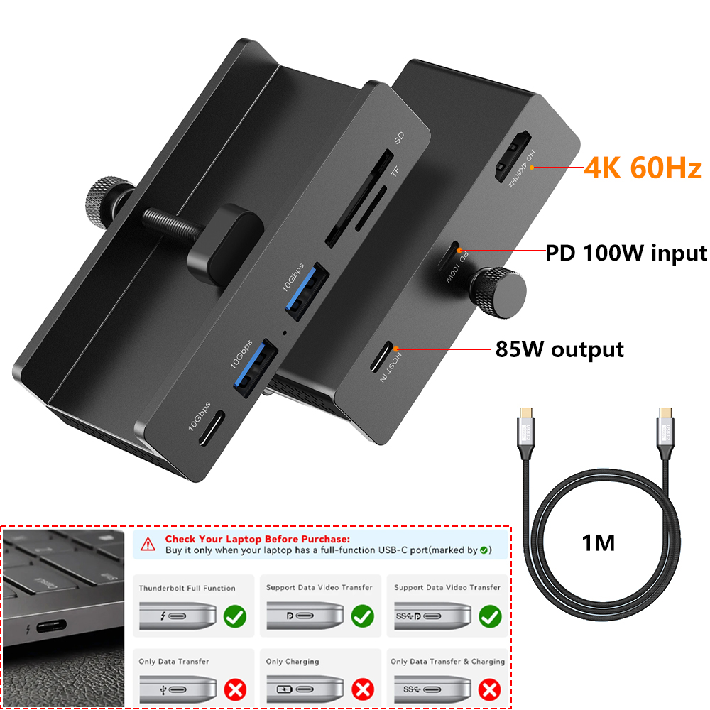 10Gbps HUB Clamp Clip USB 3.2 3.0 2.0 Splitter Adapter Zewnętrzna stacja dokująca Multi Do iMac MacbookPro Akcesoria do komputerów stacjonarnych: Róża czerwona