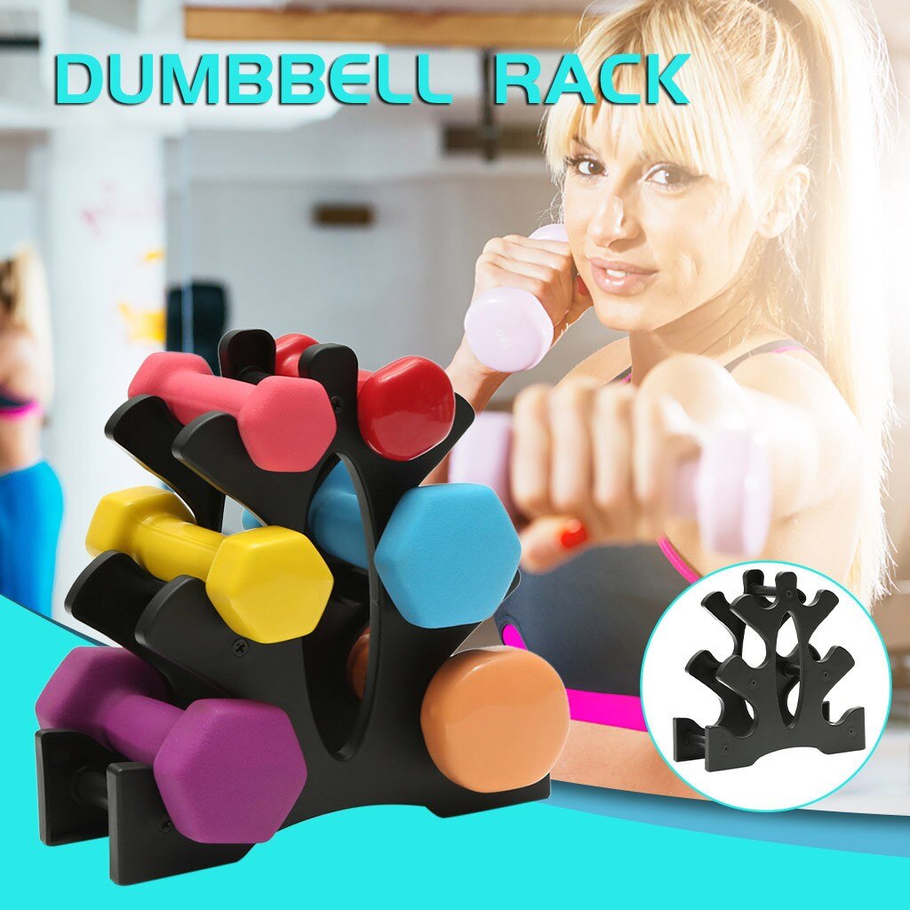 Dumbbell Rack Stand 3 Tier Dumbbells Stand Hand Weightlifting Sets Supplies Holds 30 Pounds Home Exercise Tools #LR2: Blue