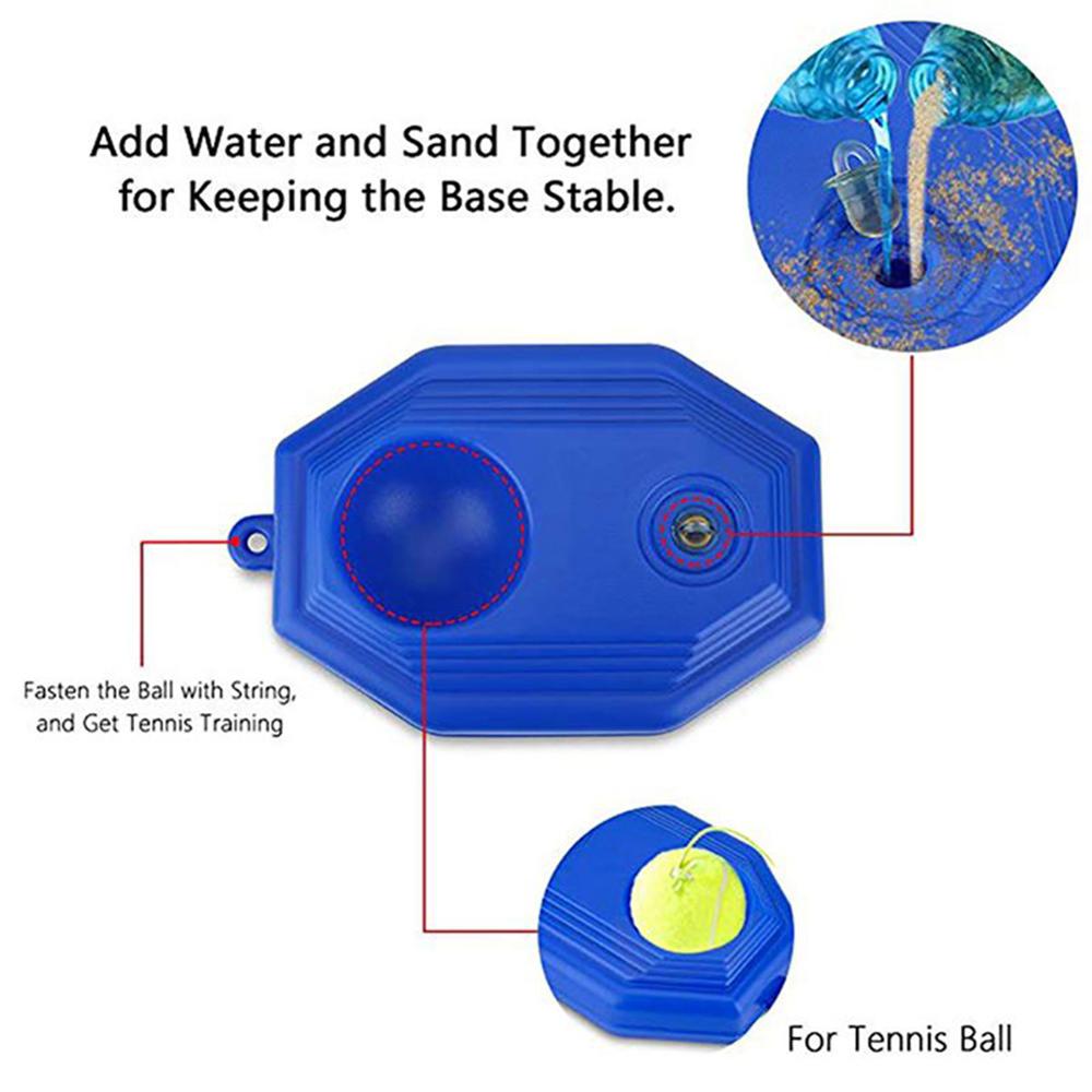Pelota de tenis raqueta de tenis pelotas de entrenamiento práctica Base posterior herramienta de entrenamiento cuerda elástica raquetas de tenis