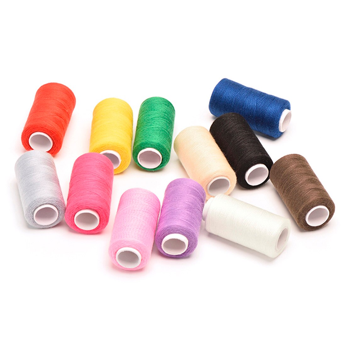 Electric Sewing Machine Dual Speed Adjustment With Light Foot Double Pendal Handheld Automatic Sewing Machine 12pcs Threads: 12pcs Sewing thread