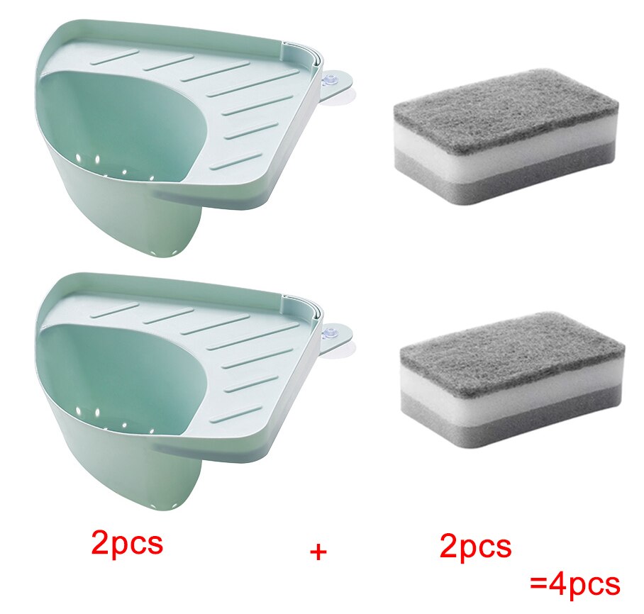 Tamis à égouttoir pour vaisselle, accessoires d'évier de cuisine, organiseur de porte-vaisselle: blue2pcs