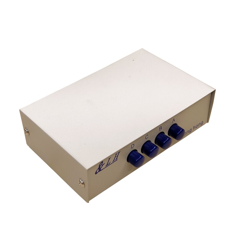 4 Ports USB Switch Manual Sharing Device Dual Computer Sharing 1 Printer Four In One Out USB2.0 Printer Splitter