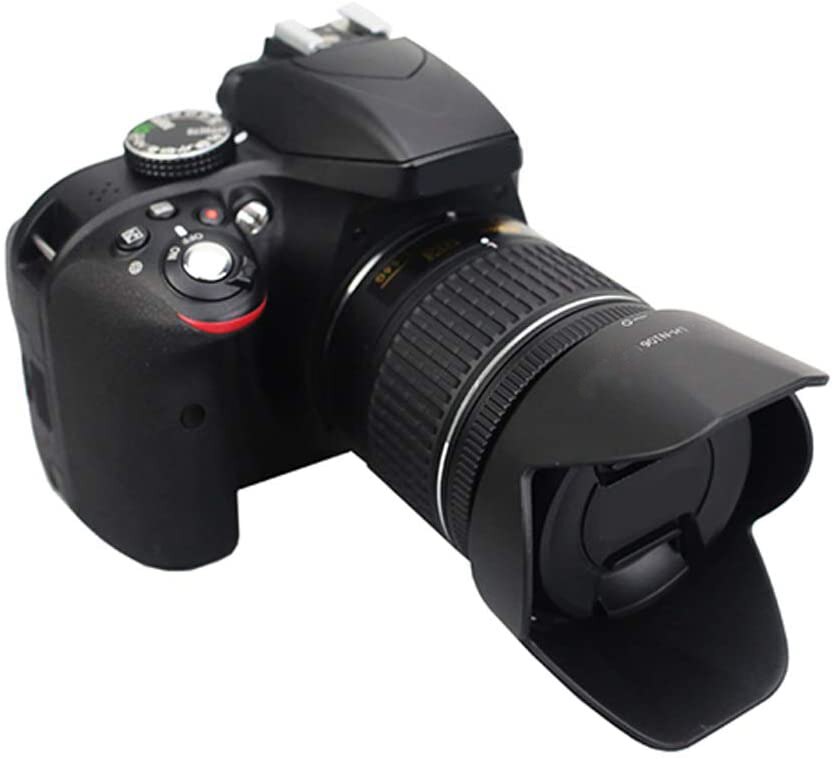 Pare-soleil réversible pour appareil photo, accessoire pour Nikon D5600, D3400, D5500, D3300, D3200, HB-N106, HB N106 HBN106, 55MM, AF-P18-55