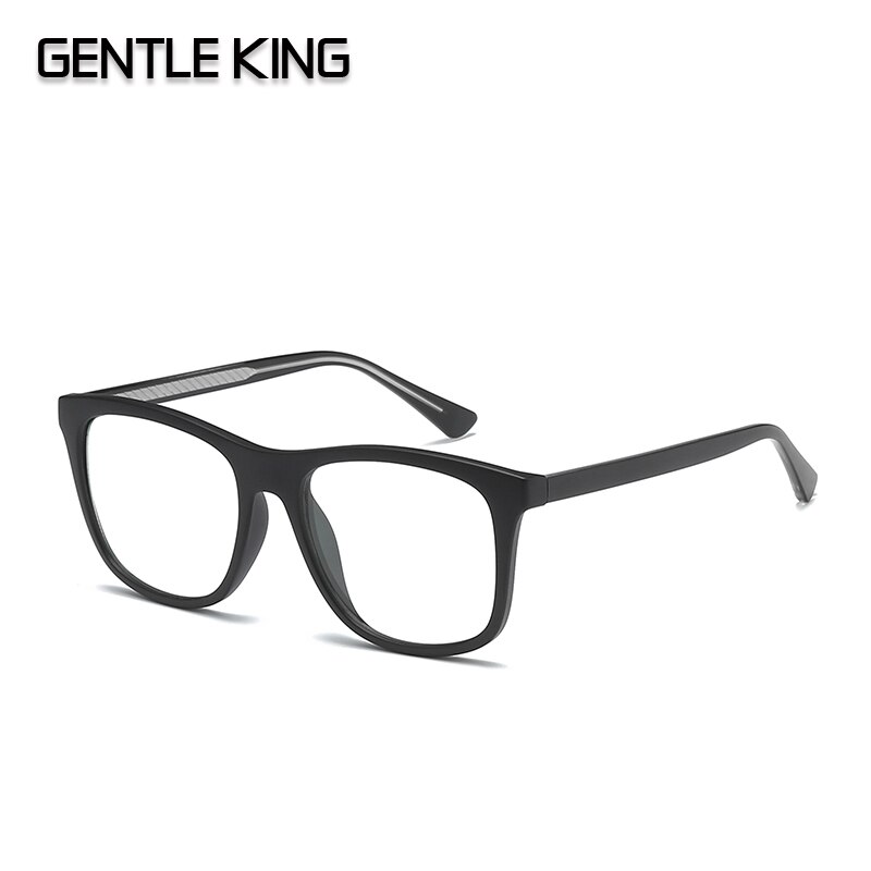 Zachte Koning Vierkante Anti Blauw Licht Blokkeren Bril Mannen Oversize Ultralight Optics Frame Computer Clear Brillen Vrouwen: C2 SAND BLACK