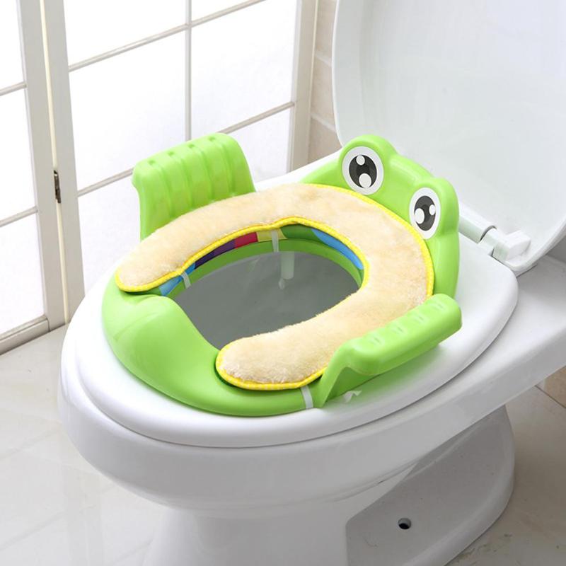 Baby toilet potte sæde børn potte sikkert sæde med armlæn til piger dreng toilet træning udendørs rejser spædbarn pottepude