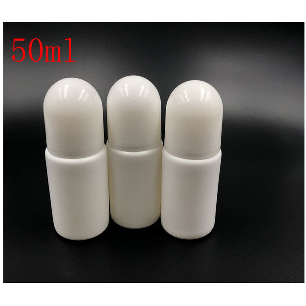 3 Pieces 50ML Plastic Roller Ball Essential Oil Sub-bottling Mist Container Travel Refillable Bottle DIY Deodorant Accessories: A
