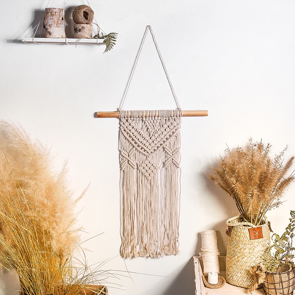 Stor macrame gobeläng macrame vägghängande bondgård dekor makrame rum dekoration gobeläng vägg för kvinnor