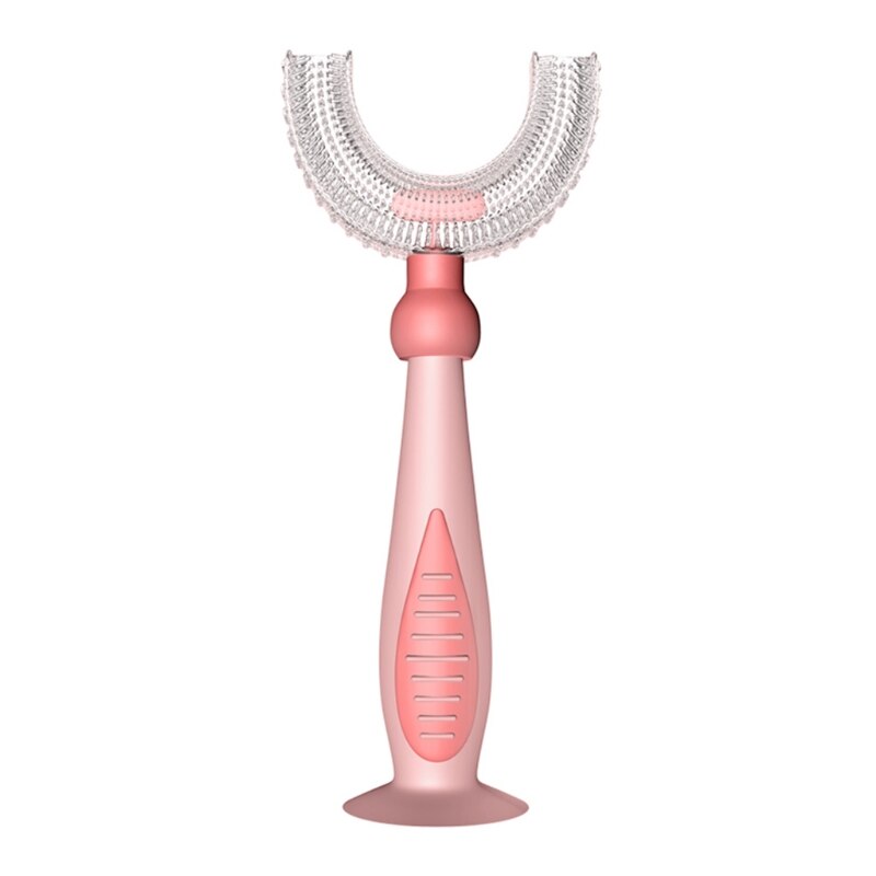 Gxmb Kids U Vormige Tandenborstel Met Siliconen Borstelkop Massage Tandenborstel Hele Mond Tanden Reinigen Voor Kids 2-12 jaar Oud: PK-S