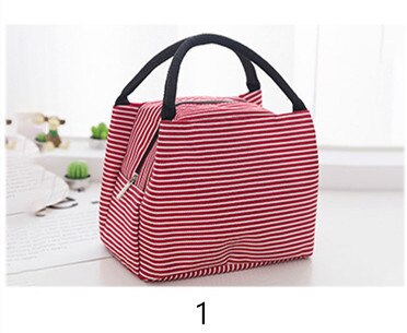 Waterproof Stripe Portable Insulation Bag Insulation Oxford cloth Food Picnic Bag Family Ice Pack Cooler caseNB204: 1