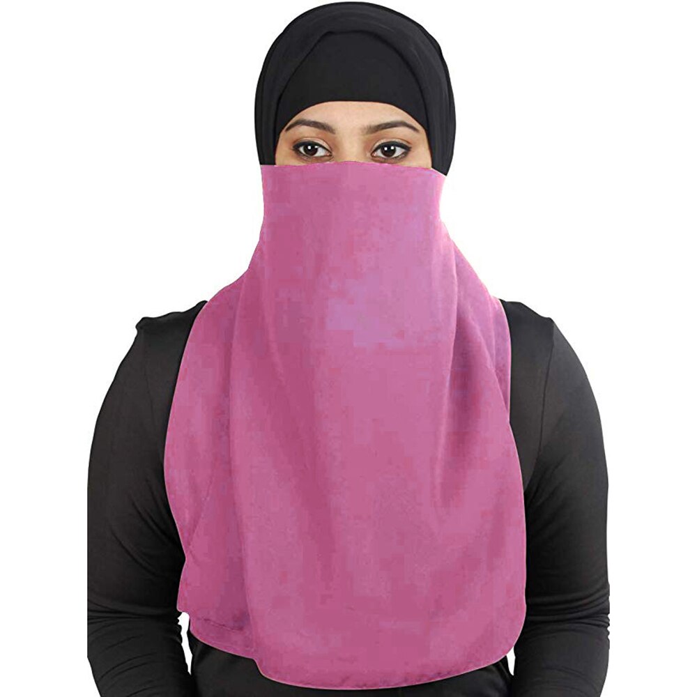 Velo musulmán de una pieza para mujer, hiqab islámico, Modesty, una sola capa, pañuelo Amira, Ramadán, árabe, Purdah: 02 Pink