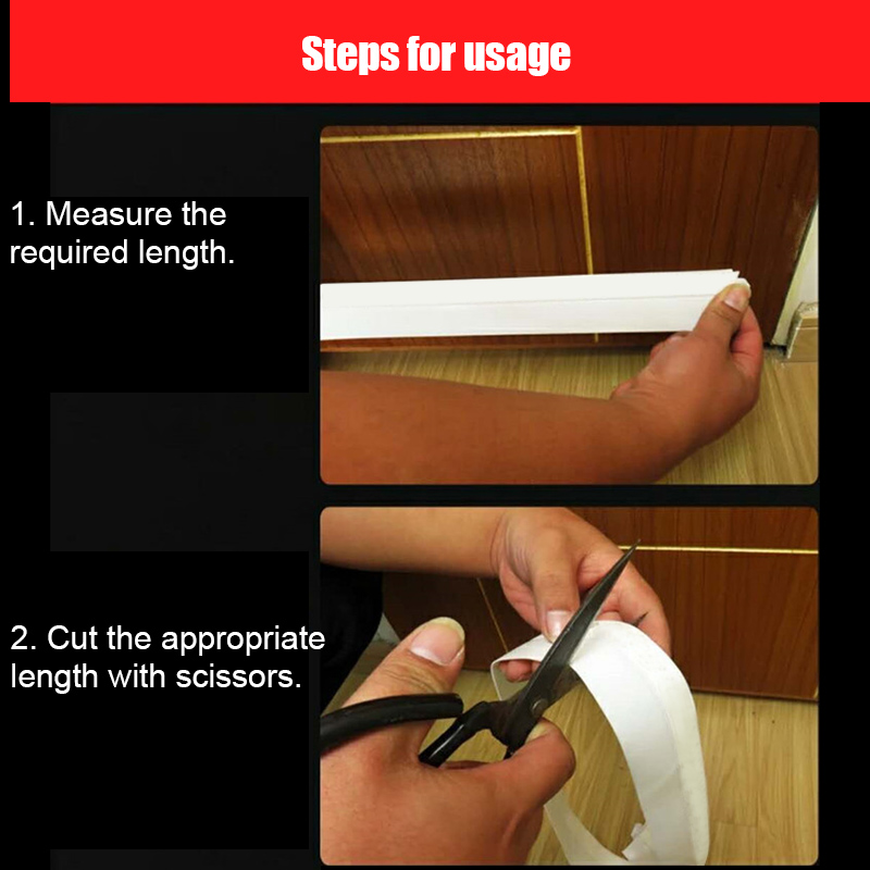 25mm Silicone Self Adhesive Door Seal Strip Weather Stripping Silicone Bottom Door Seal Soundproof Doors and Windows B99