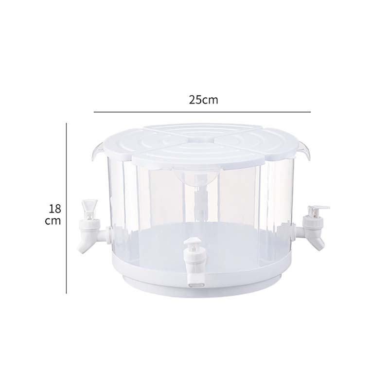 5.5L Rotatable Cold Water Kettle Household Beverage Distributor Fruit Teapot Cold Water Bucket Cold Water Kettle Drinking Set: A1