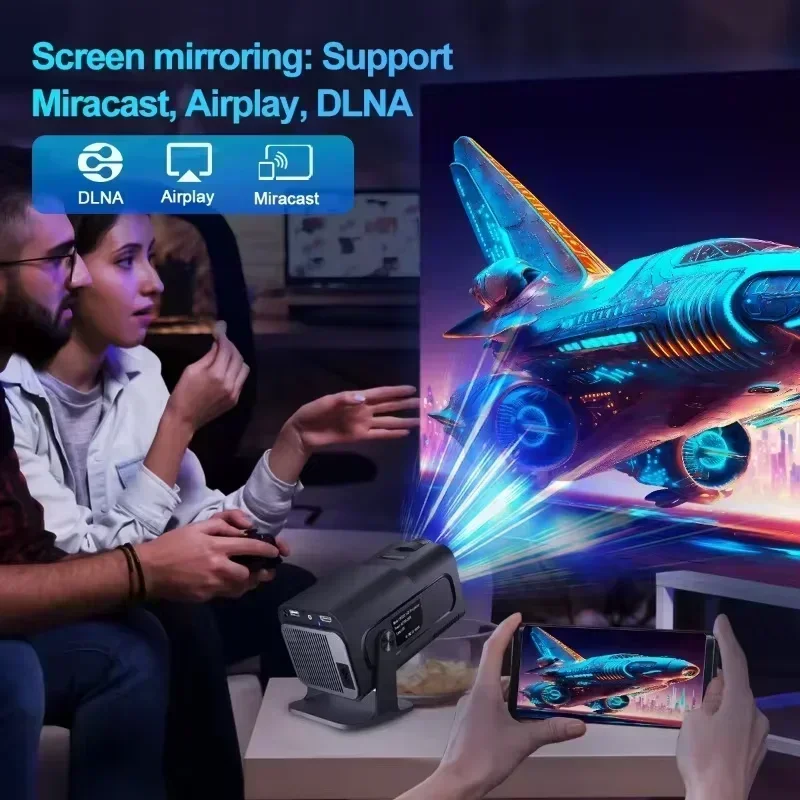 4K Android 11 Projector Native 1080P 390ANSI HY320 Dual Wifi6 BT5.0 1920*1080P Cinema portable Projetor upgrated