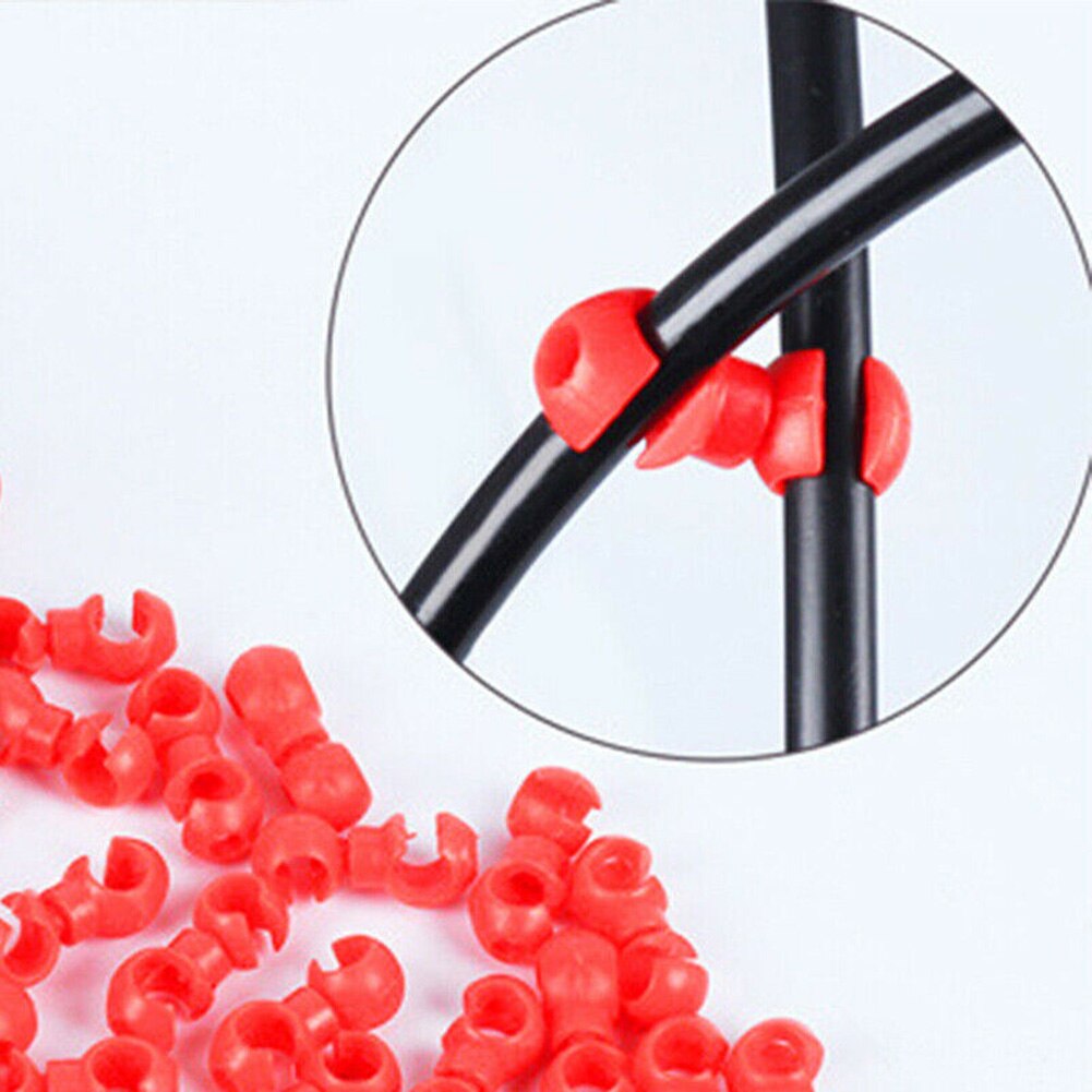 20pcs Bike Cable Clips Stop Cable Brake &amp; Gear Cables S Shaped Fittings Buckle Holes Gear Cable Housing Guides