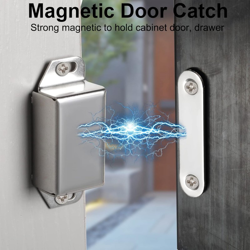 Magnetic Door Catch Strong Heavy Duty Cabinet Catches Cupboard Wardrobe Magnets Door Latch Catch Furniture Stopper Hardware