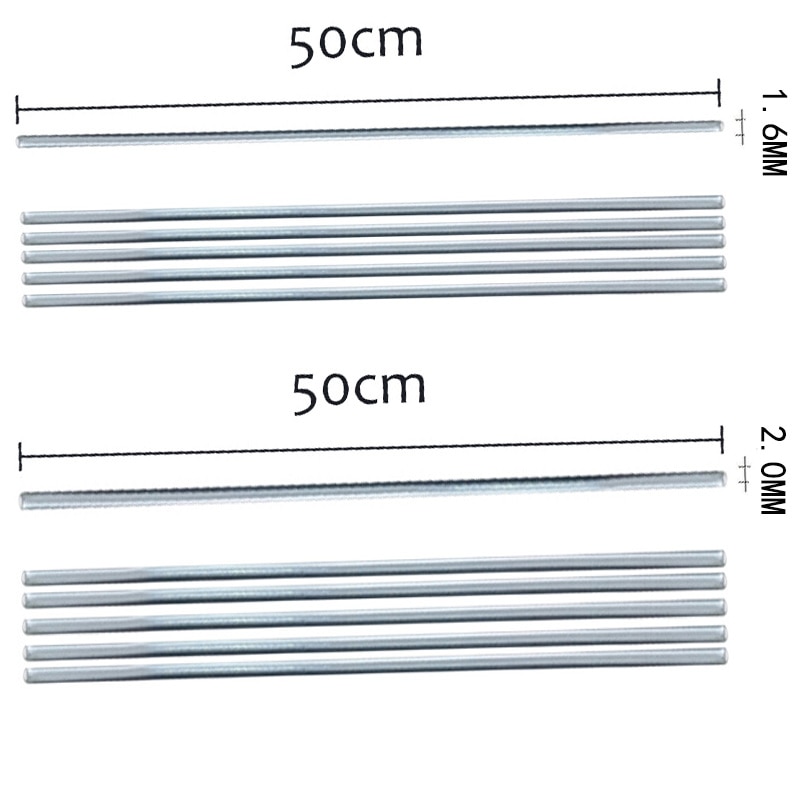 5PCS Low Temperature Aluminium Welding Rod Wire Soldering Brazing Repair Rods Electrode Soldering Supplie 1.6/2.0x500mm
