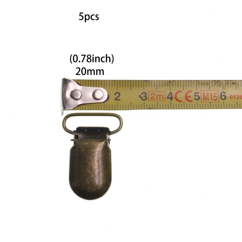 5 teile/los Bronze- Metall Schnuller befestigen Clips 15 20mm Strumpf Clips Lätzchen Halfter Antike Durcheinander DIY Zubehör: 20mm