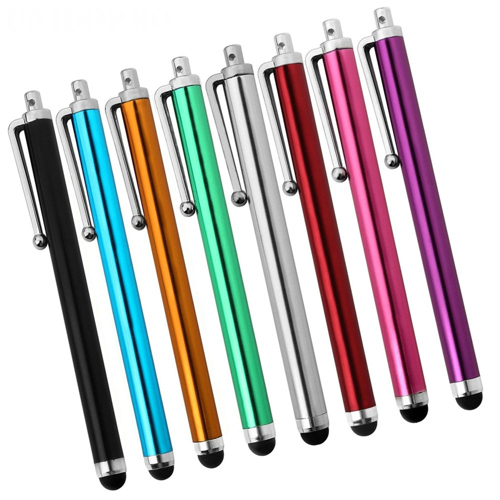 100 stks/partij Capacitieve Stylus Universele Multicolor Touch Pen Met Retail Pack Voor iPad iPhone 7