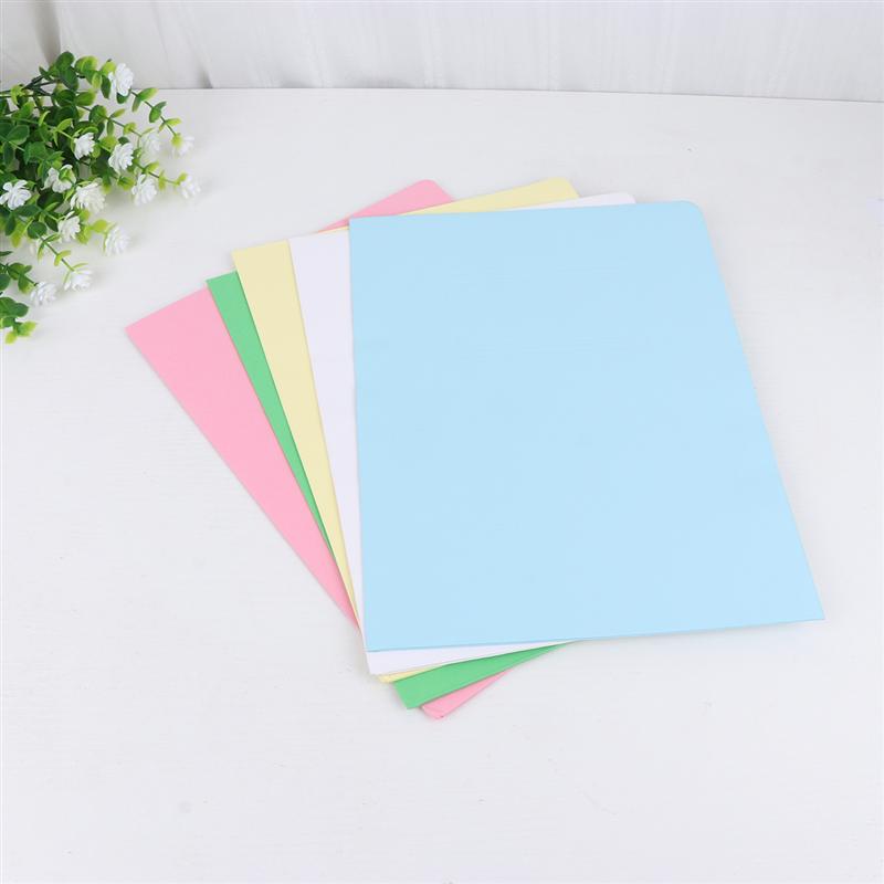 5pcs A4 Folder Colorful Paper File Folder Multifunctional 2 Pockets Document Holder Filing Product Report Folder Office Supplies