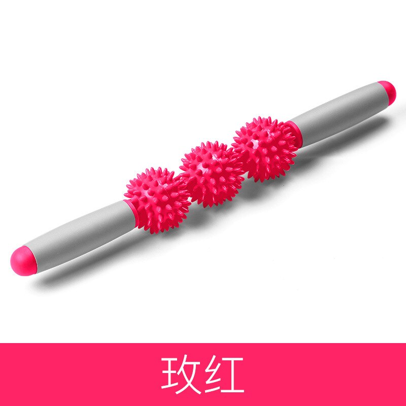 3 round Gym Muscle Massage Roller Yoga Stick Relax Tool Muscle Roller Sticks con Point Spiky Ball per Yoga