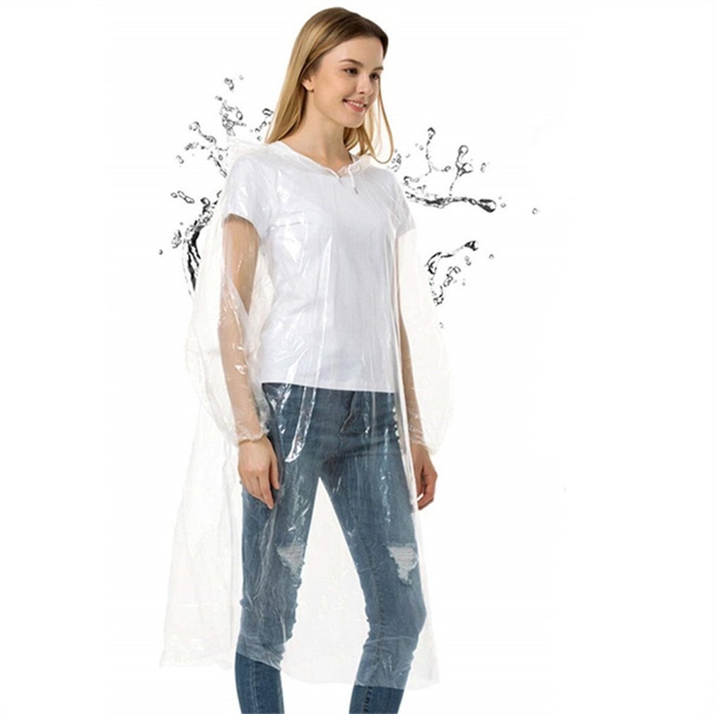 Waka Raincoats Raincoat Transparent Clear See Through Rain Coat Outdoor Waterproof Coat Cover Ultralight Men And Women
