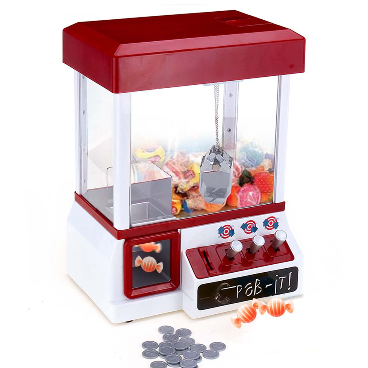 Muntautomaat Game Clip Pop Grabber Arcade Game Machine Candy Grabber Pop Grabber Klauw Machine Kraan Machine Kid Speelgoed Catcher