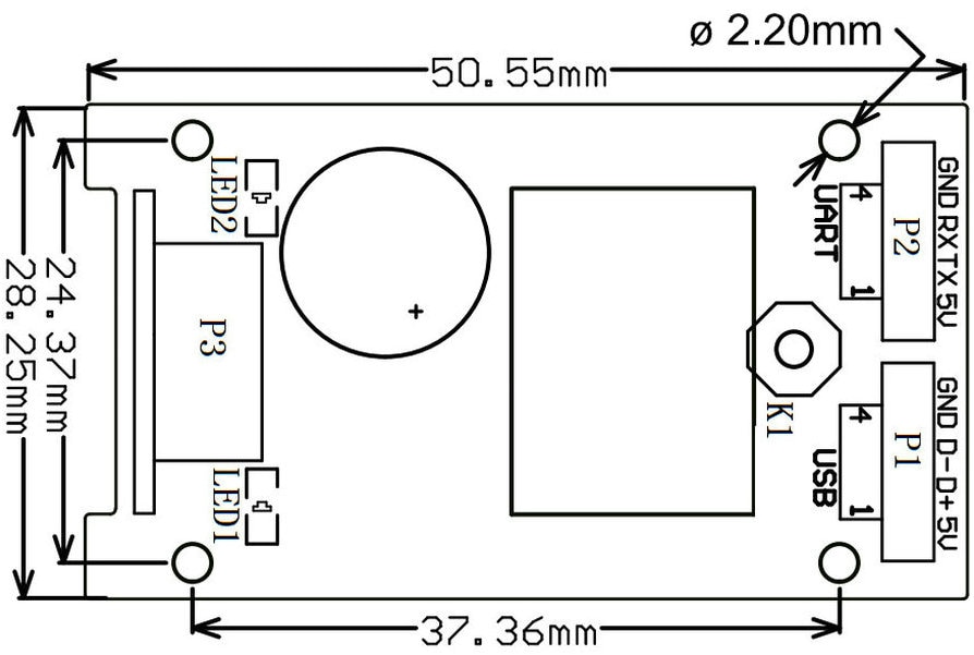 GM63D Short Connection Cable QR Code Reader Bar scanner Barcode Module